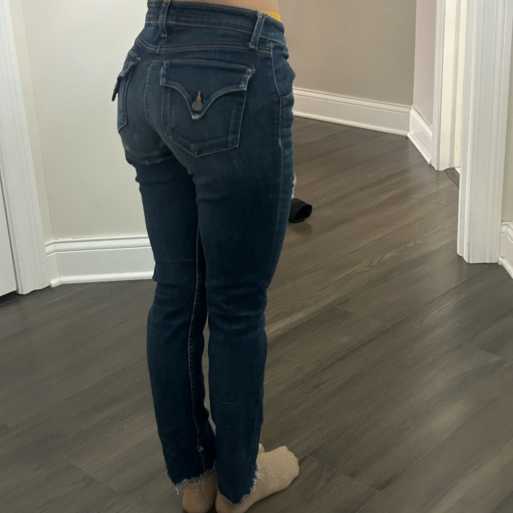 Hudson Jeans Dark Blue Distressed Skinny Jeans - Picture 6 of 6